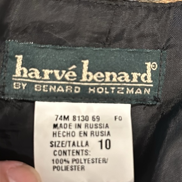 Harvé Benard Faux Fur Tiger Pattern Pencil Skirt Vintage Size 12 Zigzag Texture - Picture 4 of 8